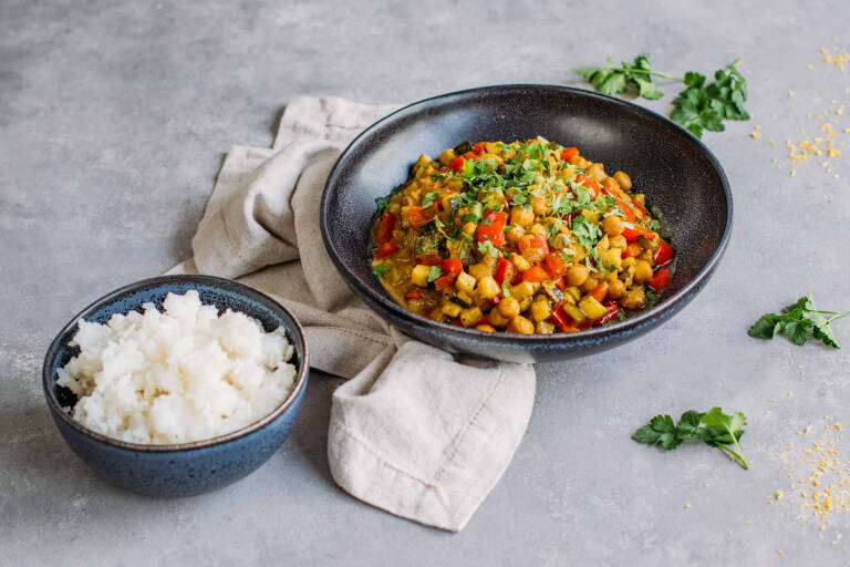 Veganes Rezept: Kichererbsen Zucchini Curry 1