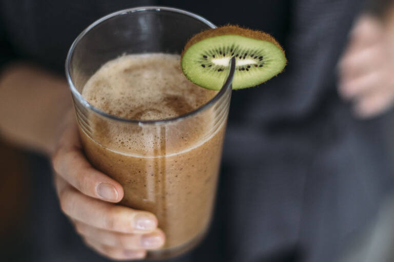 Veganes Rezept: Kiwi Papaya Sport Shake 1