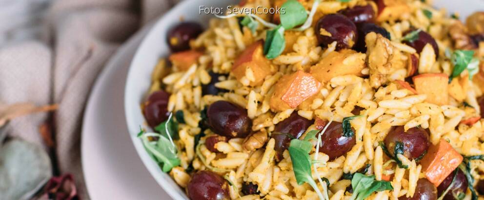 Veganes Rezept: Lauwarmer Nudelsalat mit Griechischen Nudeln