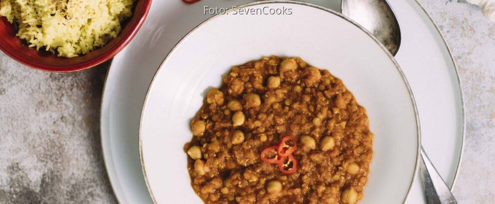 Veganes Rezept: Linsen-Kichererbsen-Dal 2