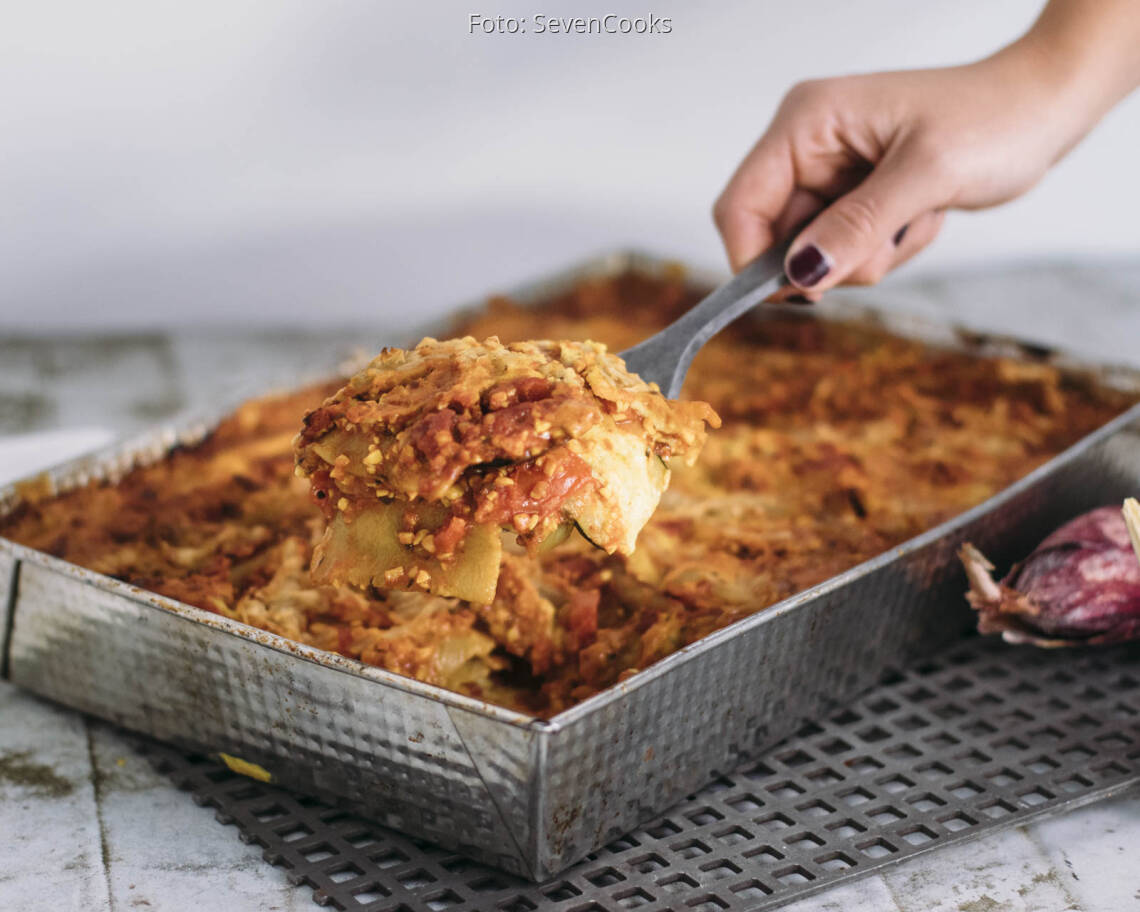 Veganes Rezept: Lupinen-Lasagne