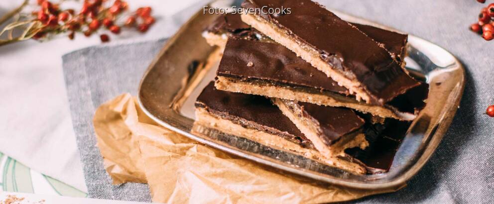 Veganes Rezept: Mandelkaramell-Schnittchen mit Schokolade_2