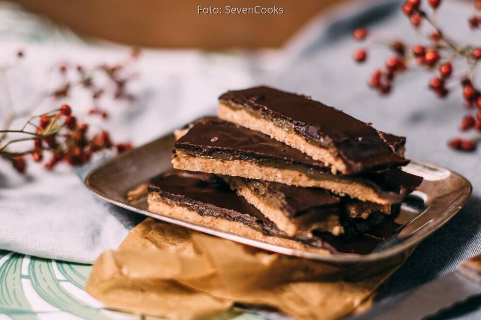 Mandelkaramell-Schnittchen Mit Schokolade Von SevenCooks