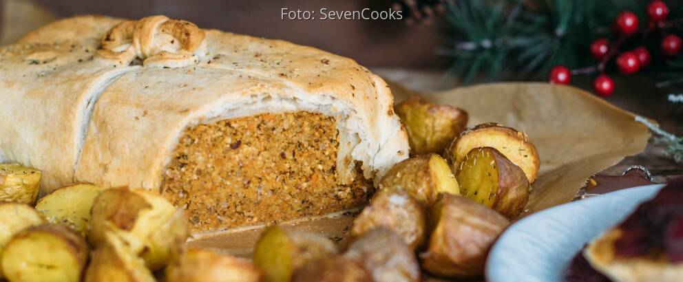 Veganes Rezept: Nussbraten im Blätterteigmantel