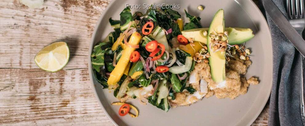 Veganes Rezept: Pak Choi im Wok mit Kokos-Amaranth 2