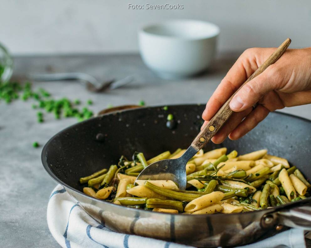 Penne mit Bohnen und Erbsen von SevenCooks