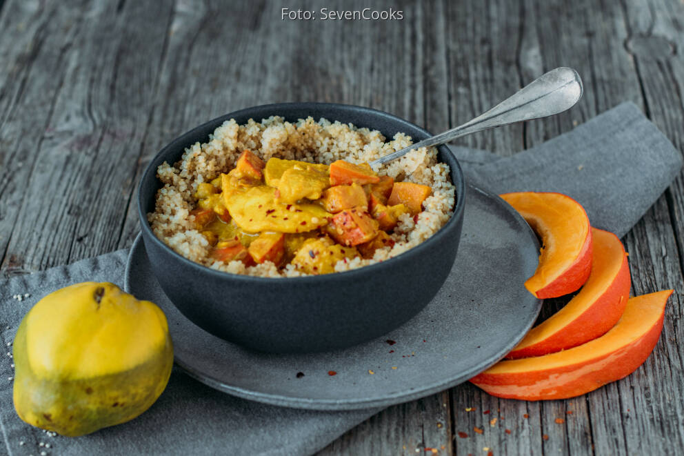 Quitten-Kürbis-Pfanne mit Quinoa von SevenCooks