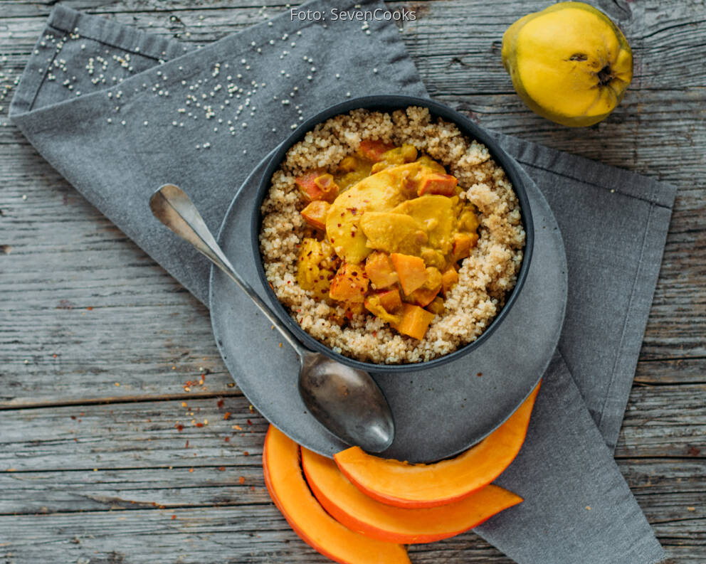 Quitten-Kürbis-Pfanne mit Quinoa von SevenCooks