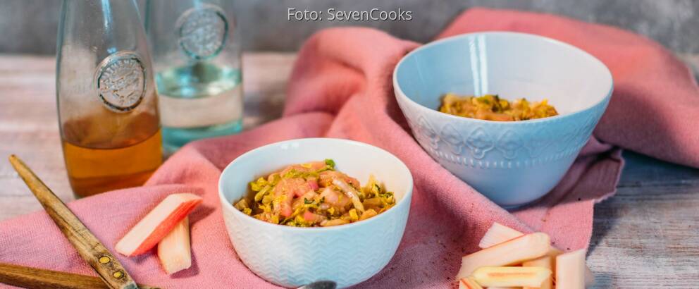Veganes Rezept: Rhabarber-Romanesco-Salat 1