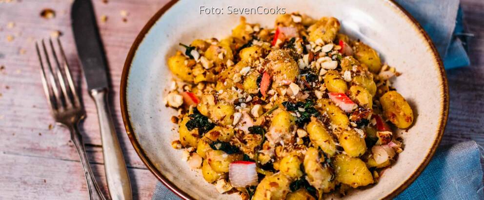 Veganes Rezept: Rhabarber Spinat Gnocchi 2