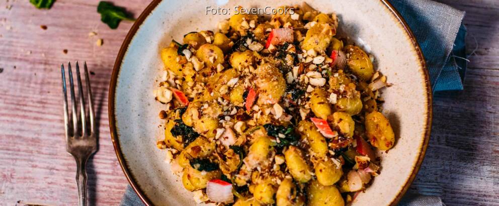 Veganes Rezept: Rhabarber Spinat Gnocchi 3