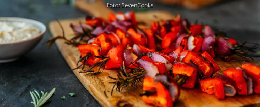 Veganes Rezept: Rosmarin-Paprika-Spieße 2
