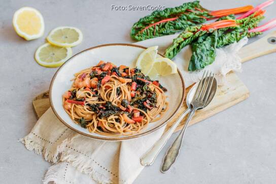 Schnelle Mangold Spaghetti Von Sevencooks