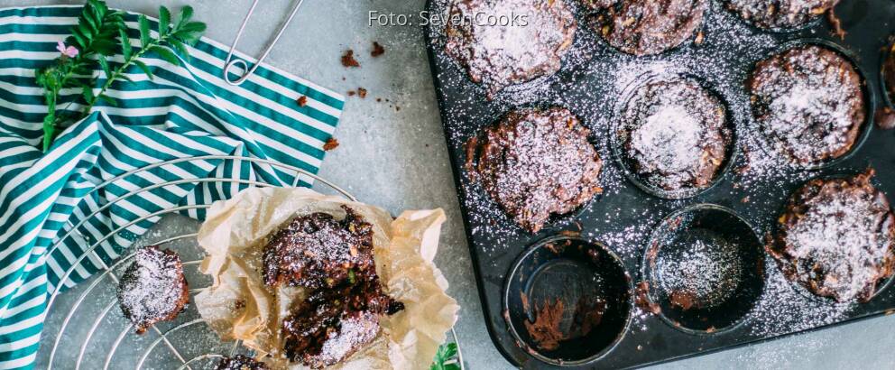 Veganes Rezept: Schokoladige Zucchini-Muffins