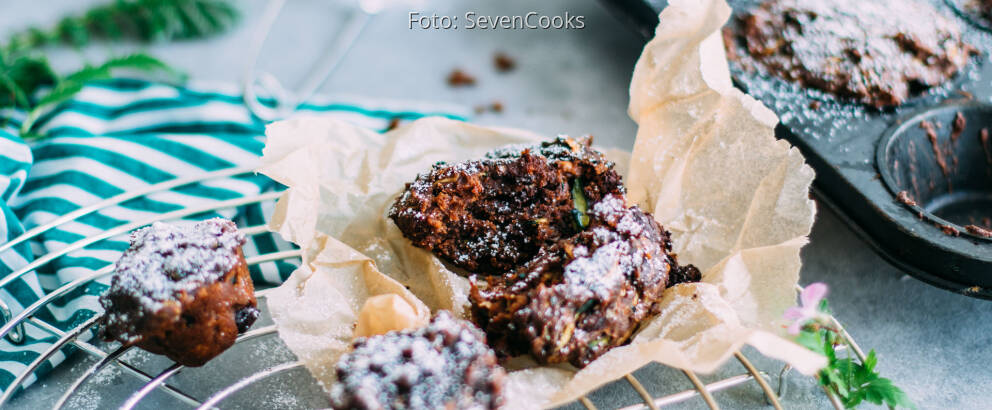 Veganes Rezept: Schokoladige Zucchini-Muffins