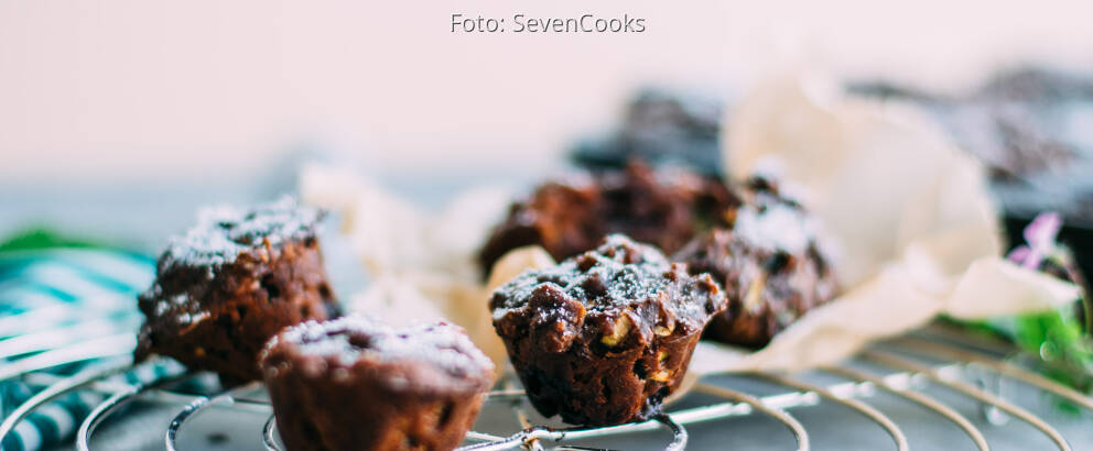 Veganes Rezept: Schokoladige Zucchini-Muffins