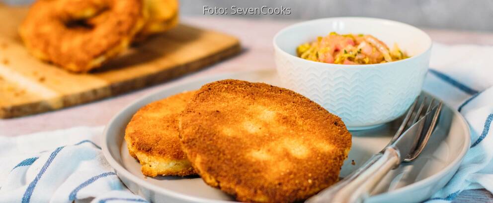 Veganes Rezept: Sellerieschnitzel mit Rhabarbersalat 1