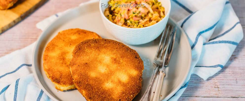 Veganes Rezept: Sellerieschnitzel mit Rhabarbersalat 2