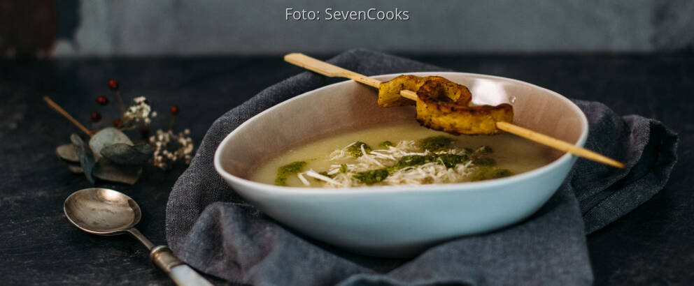 Veganes Rezept: Selleriesuppe mit Tempeh-Sticks 2