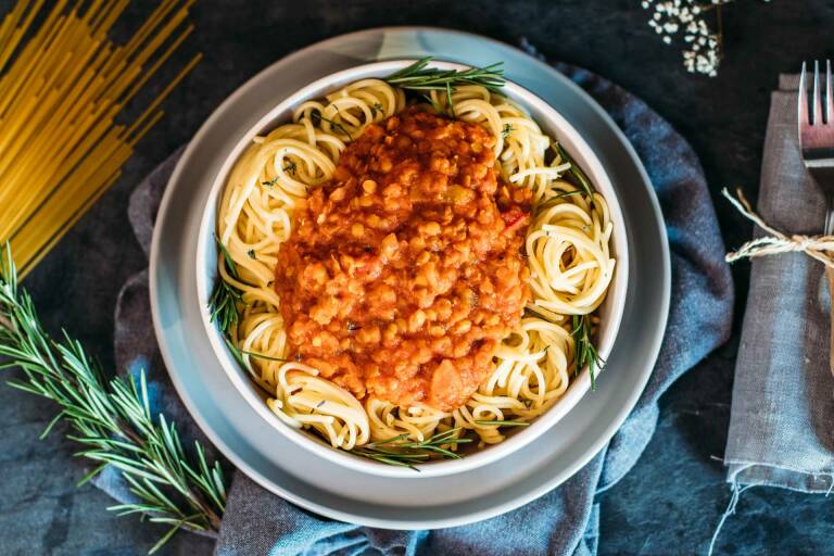 Veganes Rezept: Spaghetti mit Linsenbolognese 1