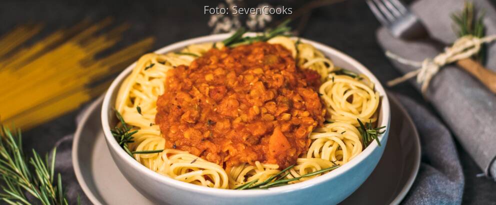 Veganes Rezept: Spaghetti mit Linsenbolognese 2