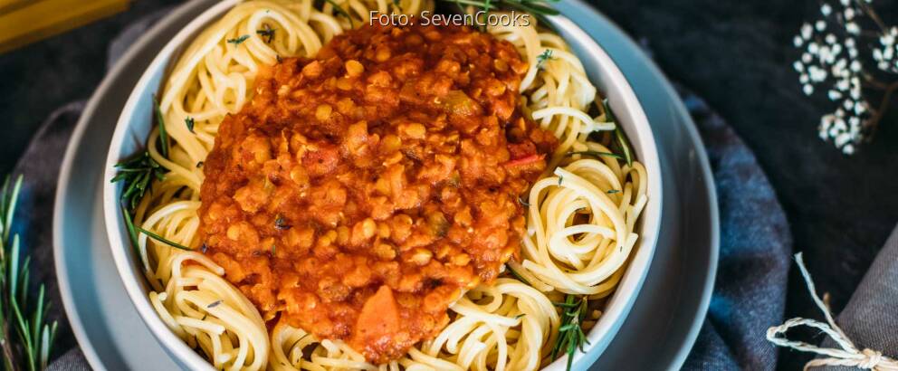 Veganes Rezept: Spaghetti mit Linsenbolognese 3