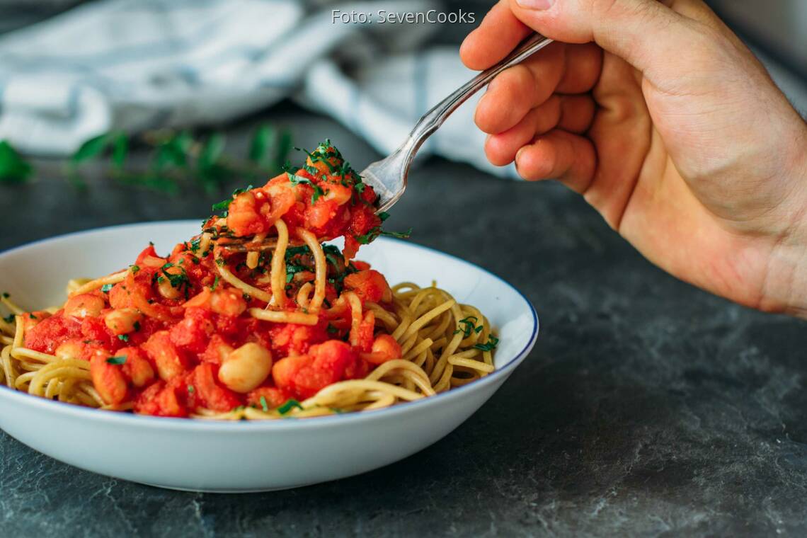 Veganes Rezept: Spaghetti mit weißen Bohnen_3