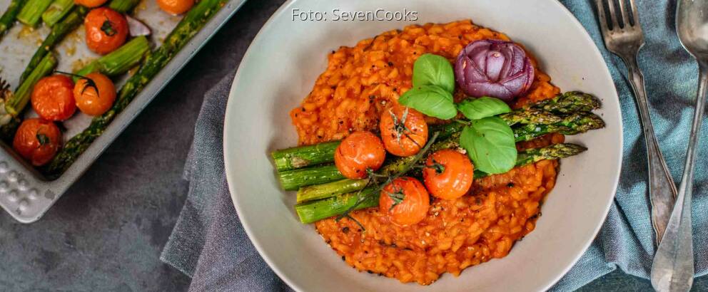 Veganes Rezept: Spargel-Tomaten-Risotto 2