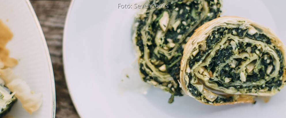 Veganes Rezept: Spinat-Nuss-Strudel