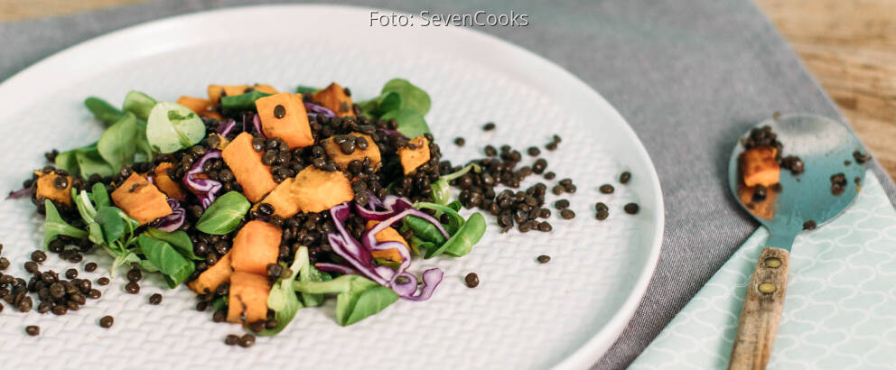 Veganes Rezept: Süßkartoffel-Linsen-Salat_1