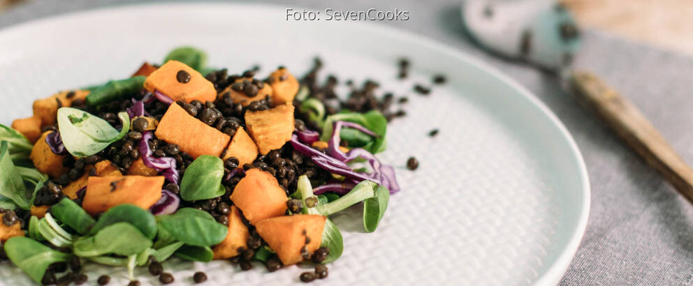 Veganes Rezept: Süßkartoffel-Linsen-Salat_3