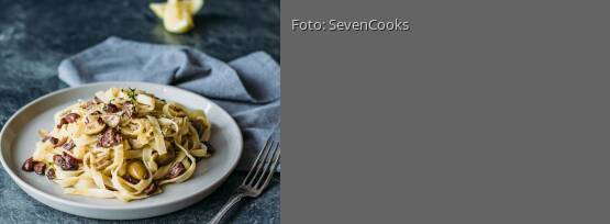 Rezeptbild für "Tagliatelle mit Zitronen und Oliven"