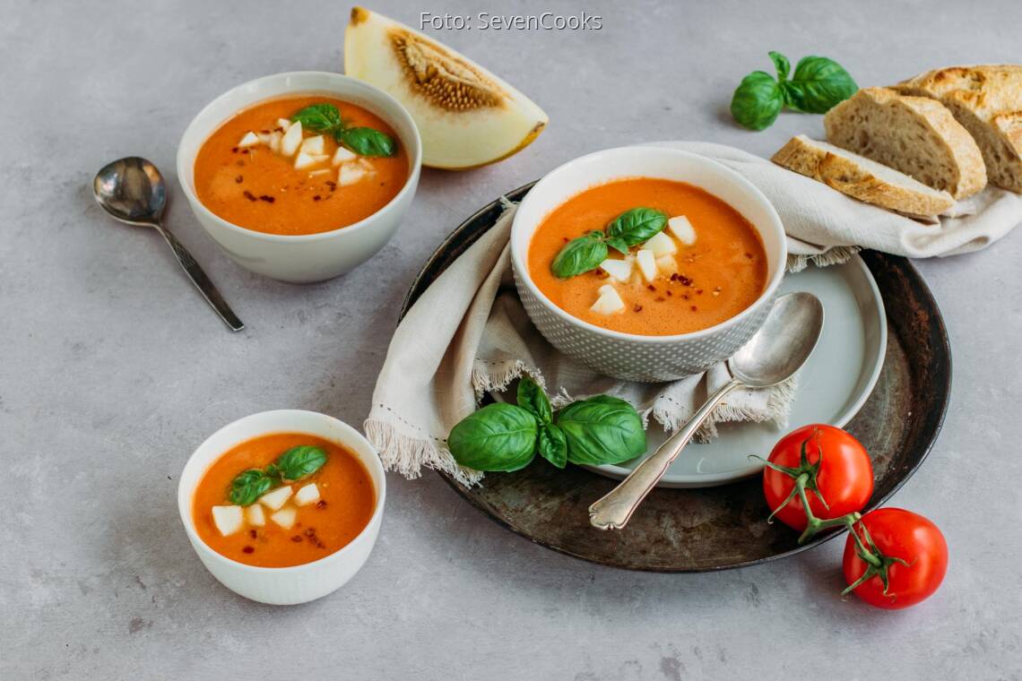 Veganes Rezept: Tomaten-Honigmelonen-Suppe 1