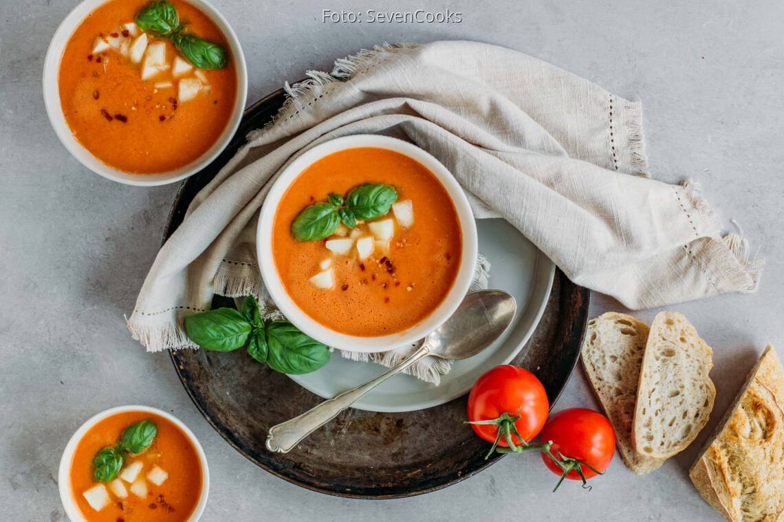 Veganes Rezept: Tomaten-Honigmelonen-Suppe 2