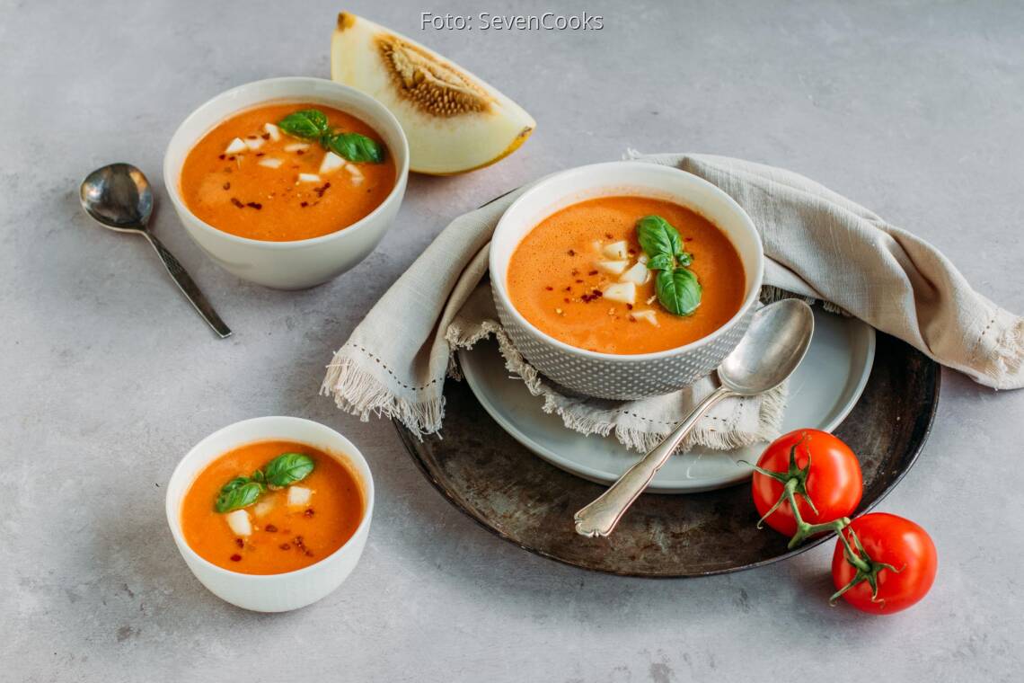 Veganes Rezept: Tomaten-Honigmelonen-Suppe 3