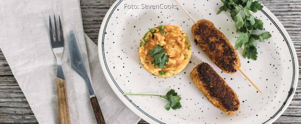 Veganes Rezept: Vegane Cevapcici mit Djuvec-Reis 2