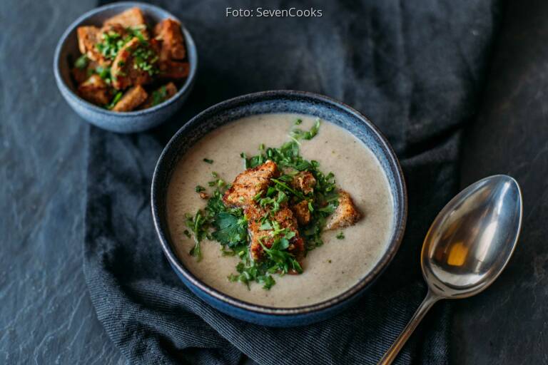 Vegane Pilzcremesuppe von SevenCooks