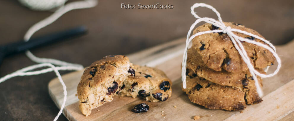Veganes Rezept: Vegane Schokokekse mit Cranberries und Walnüssen