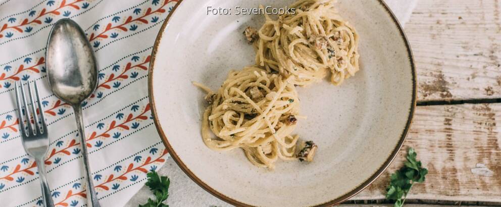 Veganes Rezept: Vegane Spaghetti Carbonara 1