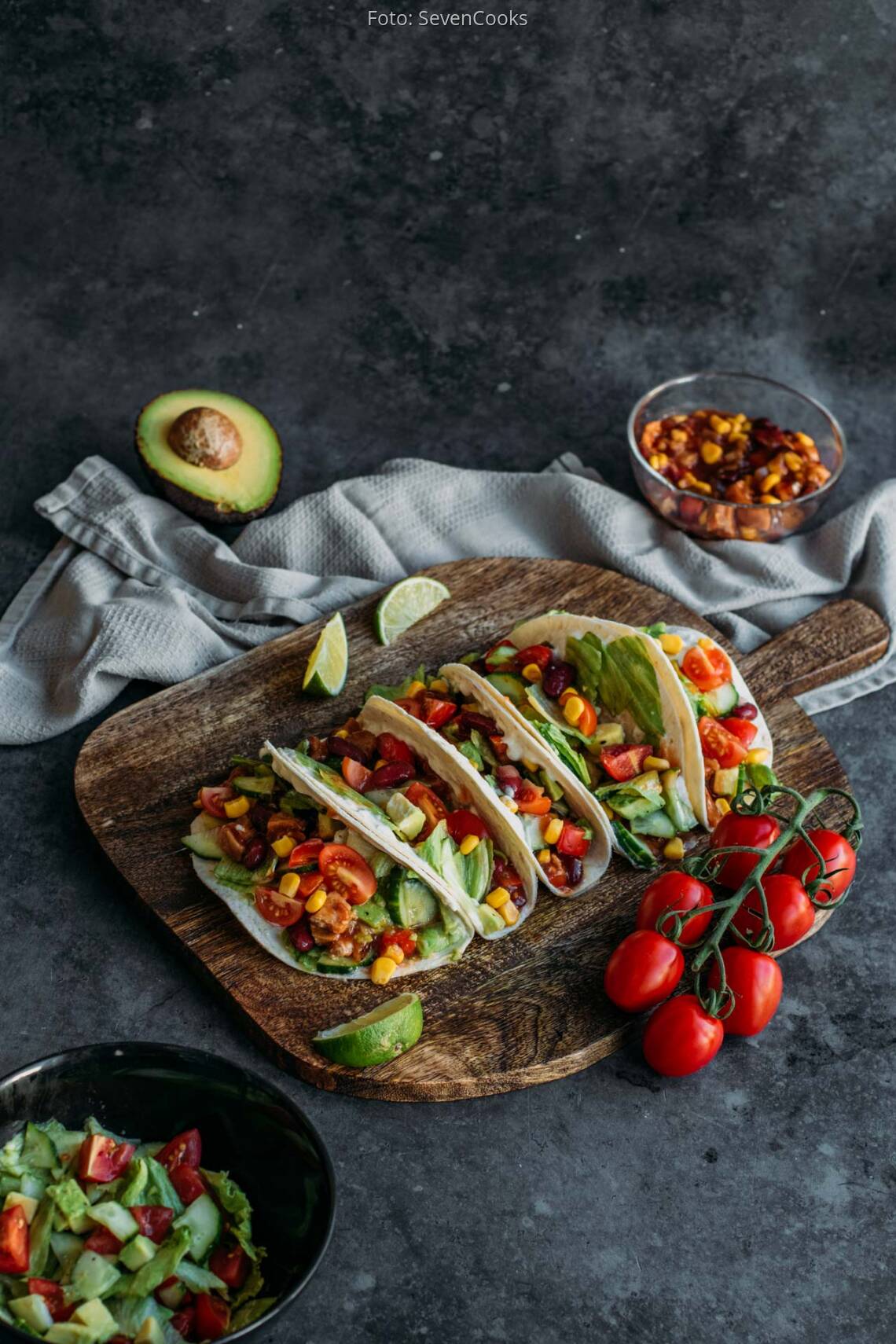 Veganes Rezept: Vegane Tacos mit Sojaschnetzeln 4