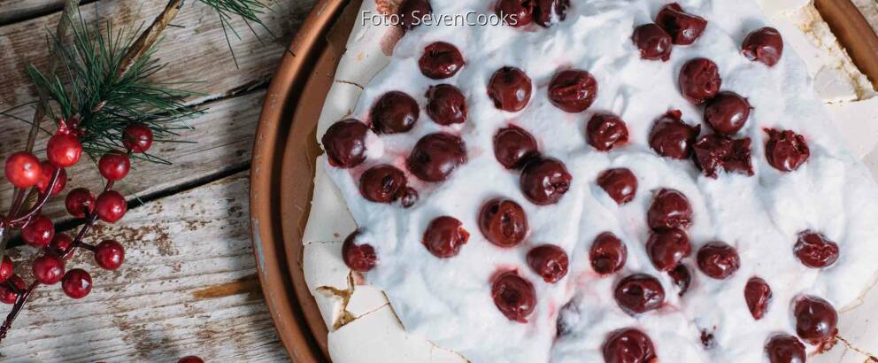 Veganes Rezept: Vegane Weihnachts-Pavlova