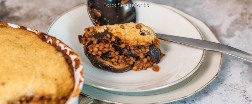 Veganes Rezept: veganes Linsen Auberginen Moussaka_1