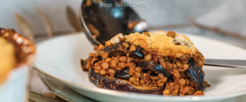 Veganes Rezept: veganes Linsen Auberginen Moussaka_3