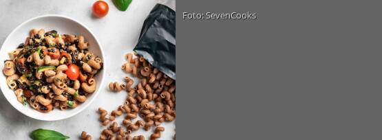 Rezeptbild für "Vollkorn Nudelsalat mit Linsen"