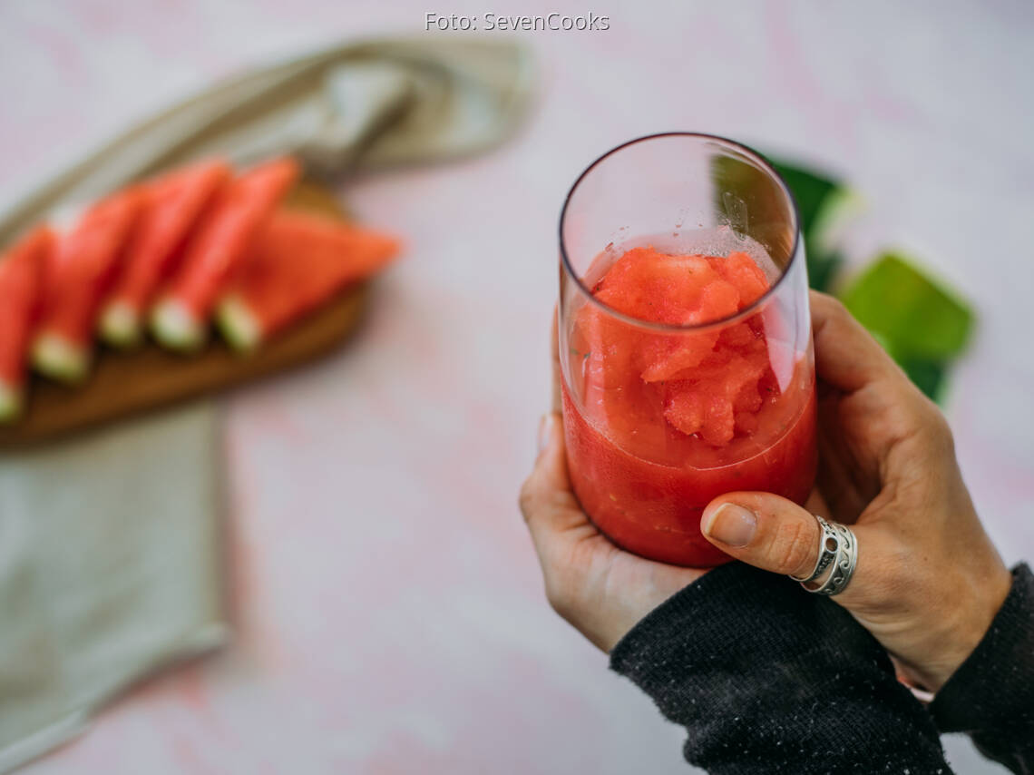 Veganes Rezept: Wassermelonen-Slush 2