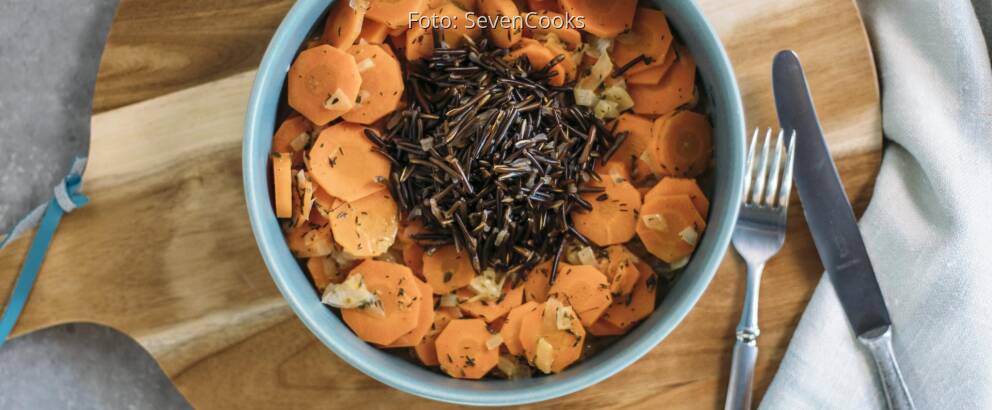 Veganes Rezept: Wildreis mit Karotten-Thymian-Gemüse 2