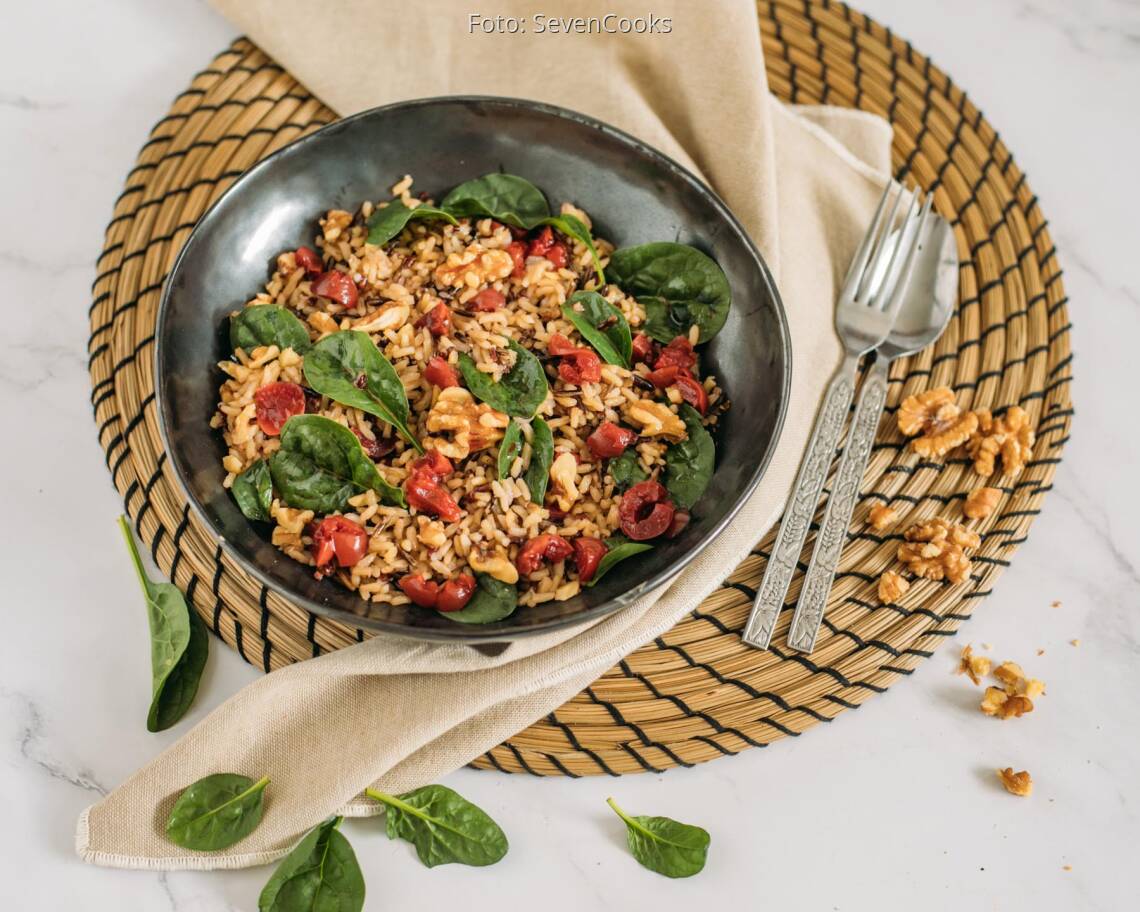 Veganes Rezept: Wildreissalat mit Sauerkirschen 1