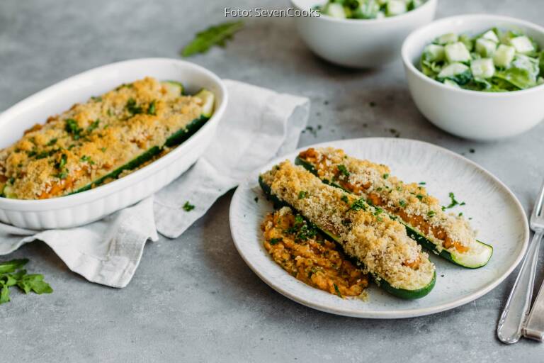 Zucchinischiffchen mit Linsenfüllung von SevenCooks