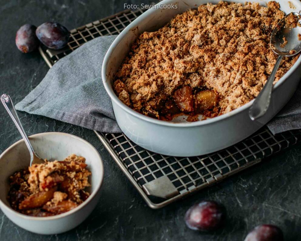 Zwetschgen Crumble Vegan