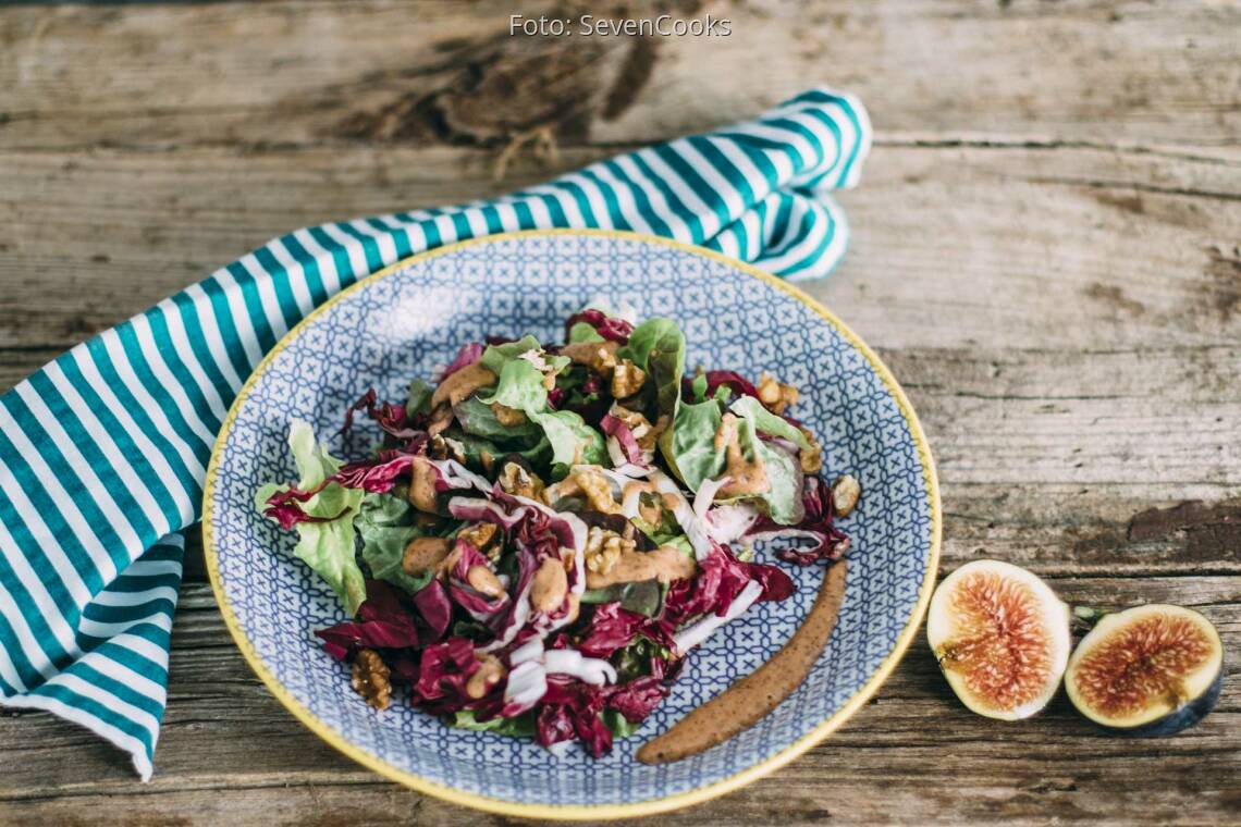 Veganes Rezept:Salat mit Feigendressing 1